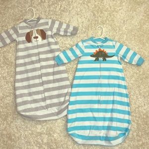 Set of two Carter’s fleece sleep sack. Size M